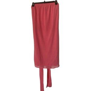 Sweet Pea for New York & Co. Sheer Strapless Pink Sundress Size M 100% Polyester